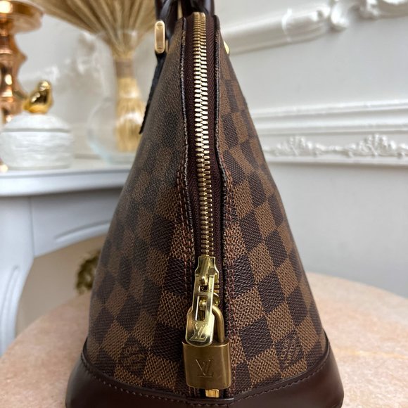 Authentic Louis Vuitton Alma PM Damier Ebene Satchel Bag FL0034 B0854 - Picture 8 of 16
